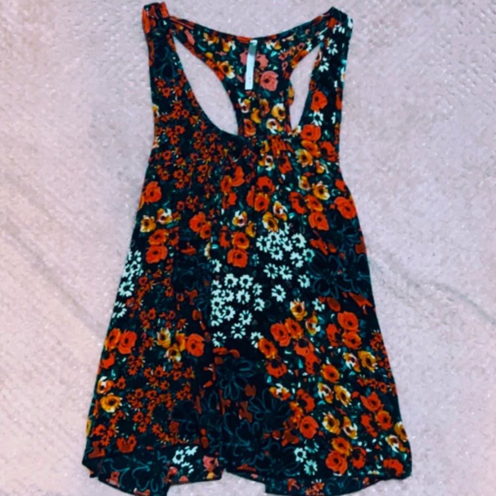 Racerback flower tank top